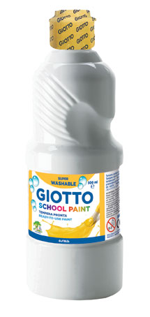 Giotto Super Washable White School Paint 500ml RRP 3 CLEARANCE XL 99p